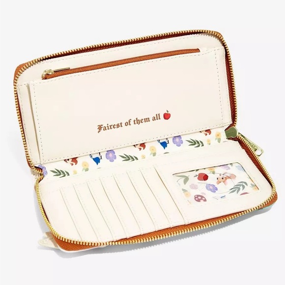 LOUNGEFLY DISNEY SNOW WHITE & 7 DWARFS Snow White Castle CROSSBODY BAG & WALLET! - Picture 9 of 10